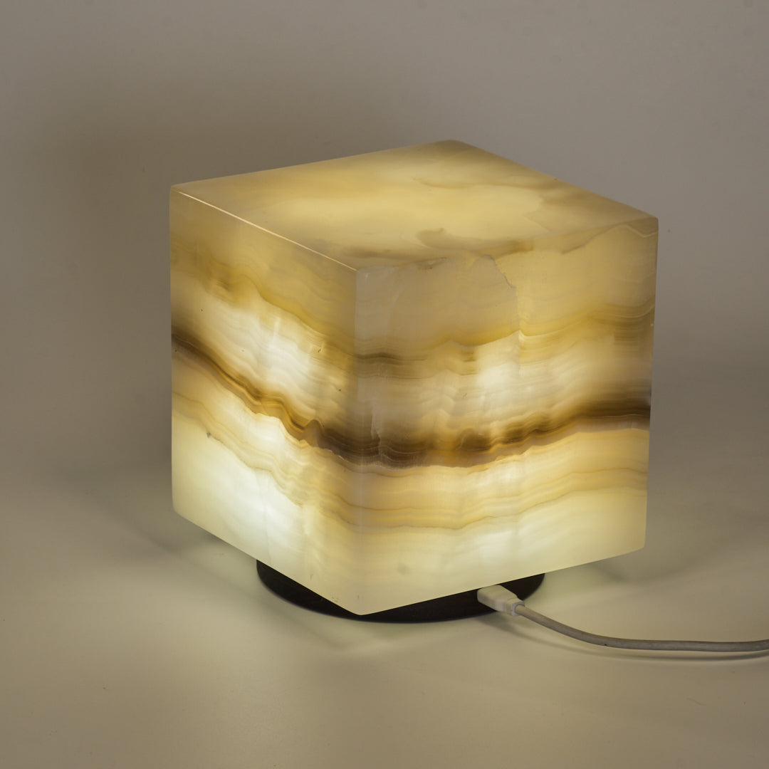 DELUX - Cubo de ónix 13X13X13cm